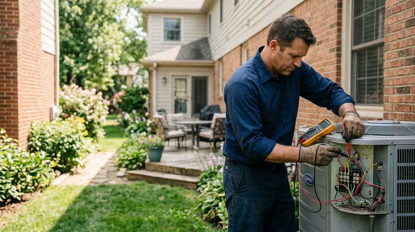 HVAC technician working near Amesville, OH